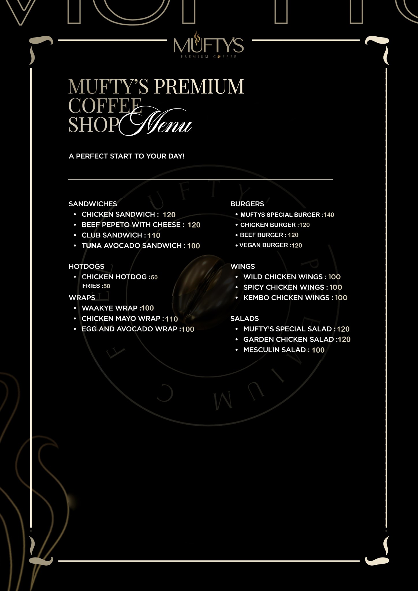 East Legon food menu